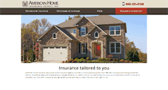 Desktop Screenshot of americanhomeinsurance.com